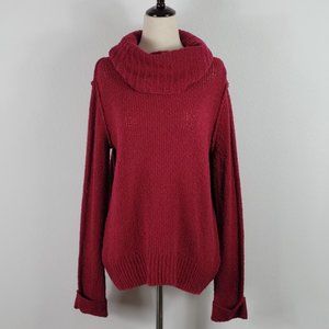 CASLON cowl neck sweater red Sz XS
